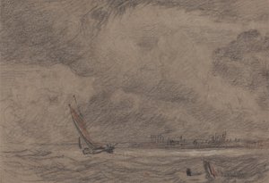 Fishing Vessel off Yarmouth by John Sell Cotman